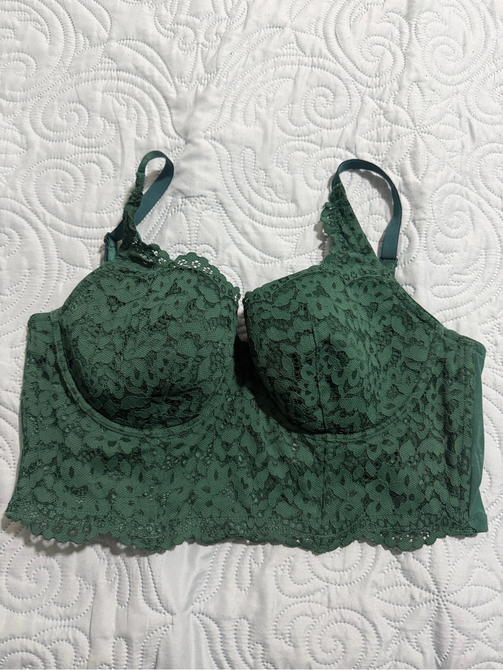 Victoria secret Lace Longline Bra - Green
